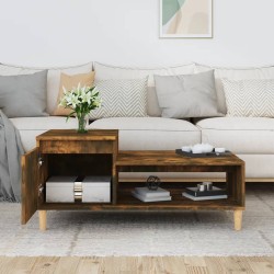 Table basse Chêne fumé 100x50x45 cm Bois d'ingénierie 629690629690