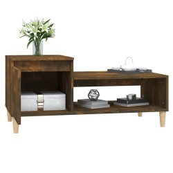 Table basse Chêne fumé 100x50x45 cm Bois d'ingénierie 629690629690