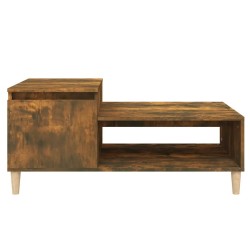 Table basse Chêne fumé 100x50x45 cm Bois d'ingénierie 629690629690