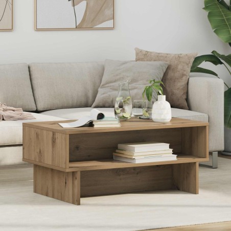 Table basse Chêne artisanal 80 x 46 x 35 cm Bois d'ingénierie 629691629691