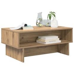 Table basse Chêne artisanal 80 x 46 x 35 cm Bois d'ingénierie 629691629691