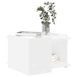 Table basse Blanc 50,5 x 50 x 33 cm Bois d'ingénierie 629692629692