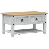 Table basse avec tiroir Blanc 85 x 50 x 45 cm Pin massif 629694629694