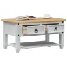 Table basse avec tiroir Blanc 85 x 50 x 45 cm Pin massif 629694629694