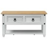 Table basse avec tiroir Blanc 85 x 50 x 45 cm Pin massif 629694629694
