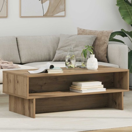 Table basse Chêne artisanal 100 x 46 x 35 cm Bois d'ingénierie 629695629695