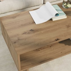 Table basse Chêne artisanal 100 x 46 x 35 cm Bois d'ingénierie 629695629695