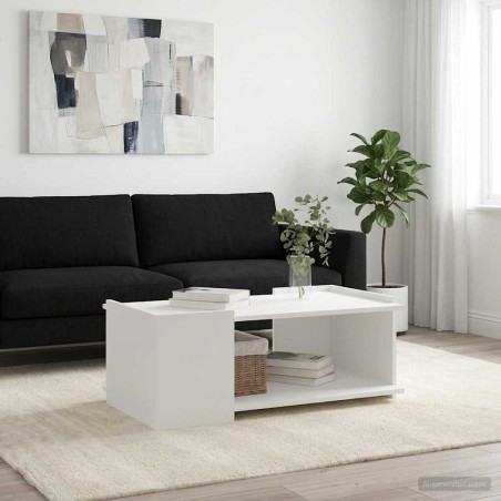 Table basse Blanc 90 x 50 x 33 cm Bois d'ingénierie 629696629696