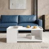 Table basse Blanc 90 x 50 x 33 cm Bois d'ingénierie 629696629696