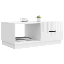 Table basse Blanc brillant 90 x 50 x 37 cm Bois d'ingénierie 629698629698