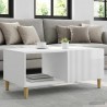Table basse Blanc brillant 90 x 50 x 40 cm Bois d'ingénierie 629699629699