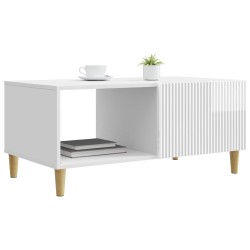 Table basse Blanc brillant 90 x 50 x 40 cm Bois d'ingénierie 629699629699
