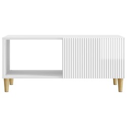 Table basse Blanc brillant 90 x 50 x 40 cm Bois d'ingénierie 629699629699