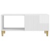 Table basse Blanc brillant 90 x 50 x 40 cm Bois d'ingénierie 629699629699