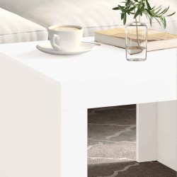 Table basse blanc 50x50x35 cm bois d'ingénierie 629703629703