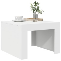 Table basse blanc 50x50x35 cm bois d'ingénierie 629703629703