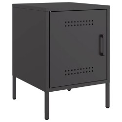 Tables de chevet 2 pcs noir 36x39x50,5 cm acier 629705629705