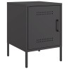Tables de chevet 2 pcs noir 36x39x50,5 cm acier 629705629705
