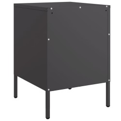 Tables de chevet 2 pcs noir 36x39x50,5 cm acier 629705629705