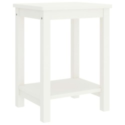 Table de chevet blanc 35x30x47 cm bois de pin massif 629710629710