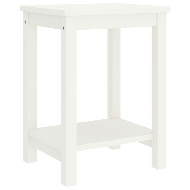 Table de chevet blanc 35x30x47 cm bois de pin massif 629710629710