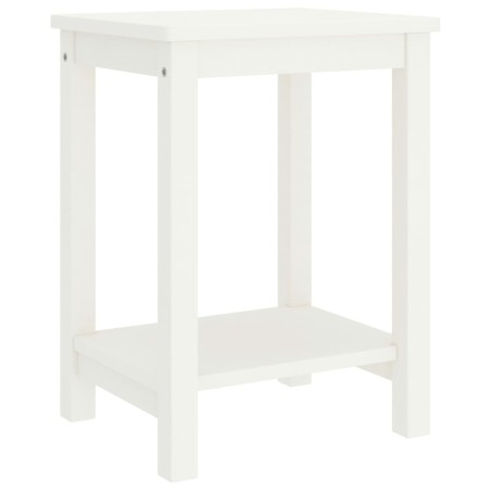Table de chevet blanc 35x30x47 cm bois de pin massif 629710629710