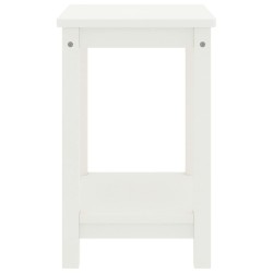 Table de chevet blanc 35x30x47 cm bois de pin massif 629710629710