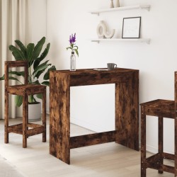Table de bar chêne fumé 102x50x103,5 cm bois d'ingénierie 629712629712