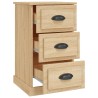 Table de chevet chêne sonoma 39x39x67 cm bois d'ingénierie 629713629713