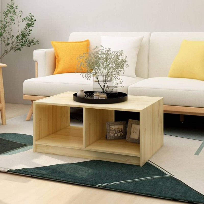 Table basse 75x50x33,5 cm Bois de pin massif 629715629715