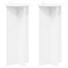 Support de Plante 2 pcs Blanc Ø40 x 80 cm Bois d'ingénierie 629718629718