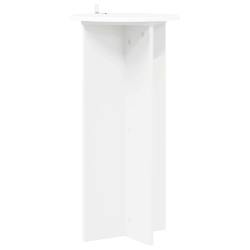 Support de Plante 2 pcs Blanc Ø40 x 80 cm Bois d'ingénierie 629718629718