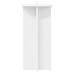 Support de Plante 2 pcs Blanc Ø40 x 80 cm Bois d'ingénierie 629718629718