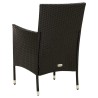 Salon de jardin 7 pcs avec coussins résine tressée noir 629722629722