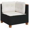Salon de jardin 8 pcs avec coussins noir résine tressée 629723629723