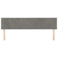 Têtes de lit Gris clair 160x5x78/88 cm Velours 629726629726