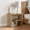 Table de chevet chêne artisanal 40x30x40 cm bois d'ingénierie 629727629727