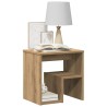 Table de chevet chêne artisanal 40x30x40 cm bois d'ingénierie 629727629727