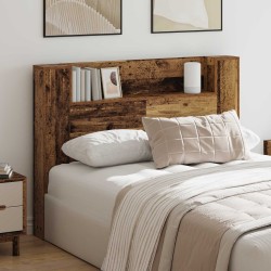 Cabinet de Tête de Lit avec LED Bois ancien Bois d'ingénierie 629728629728