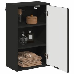Cabinet de salle de bain Montage mural Noir 39 x 23,5 x 65 cm 629730629730