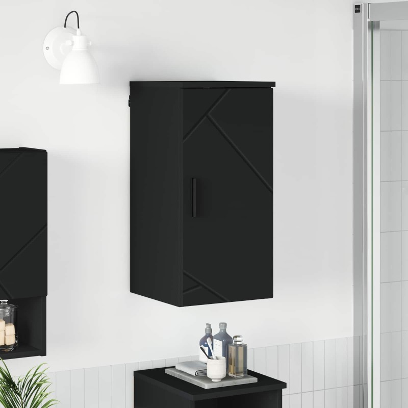 Cabinet de salle de bain Montage mural Noir 30 x 31,5 x 61 cm 629731629731