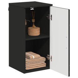 Cabinet de salle de bain Montage mural Noir 30 x 31,5 x 61 cm 629731629731