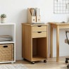 Cabinet roulant Brun Miel 34 x 39 x 65,5 cm Pin massif 629737629737