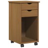 Cabinet roulant Brun Miel 34 x 39 x 65,5 cm Pin massif 629737629737