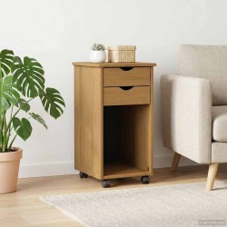 Cabinet roulant Brun Miel 34 x 39 x 65,5 cm Pin massif 629737629737