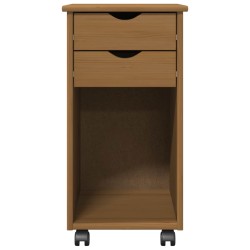 Cabinet roulant Brun Miel 34 x 39 x 65,5 cm Pin massif 629737629737