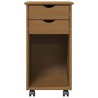 Cabinet roulant Brun Miel 34 x 39 x 65,5 cm Pin massif 629737629737