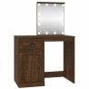 Coiffeuse avec LED chêne marron 90x50x132,5cm bois d'ingénierie 629740629740