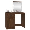 Coiffeuse avec LED chêne marron 90x50x132,5cm bois d'ingénierie 629740629740