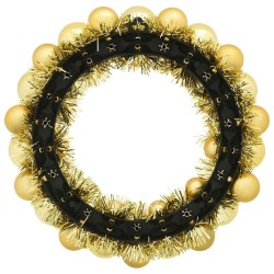 Couronnes de Boules de Noël 2 pcs Doré 33 x 33 x 7 cm 629744629744